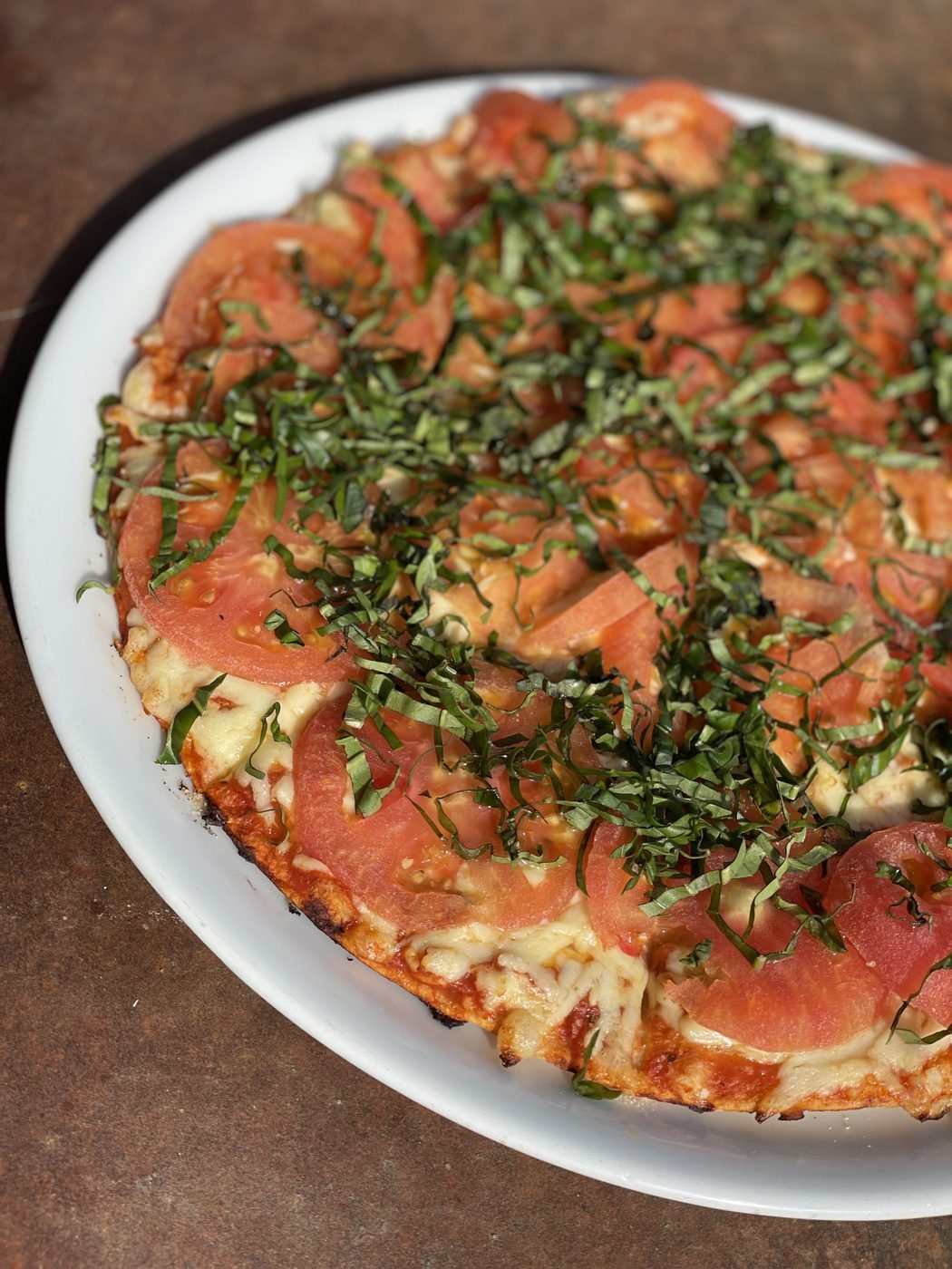 Pizza Margarita de Trattoria Grappolo, disponible sin gluten en Rionegro y Llanogrande